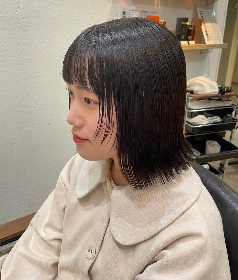 ショート カラー パーマ ヘアアレンジ ボブ ERINA/レイヤー /尼崎のヘアスタイル