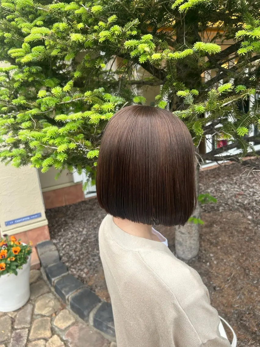 ミディアム カラー カット 縮毛矯正 Flat /rina🧸のヘアスタイル