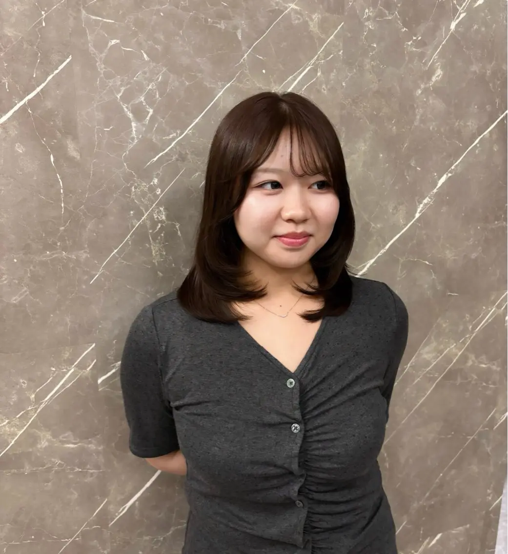 ミディアム カラー 透明感カラー ヘアカラー 梅田/suzuka 透明感カラー🩰‎のヘアスタイル