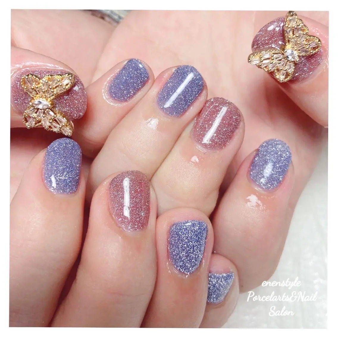 ミディアム ネイル 🐾enen style 🐾のネイルデザイン