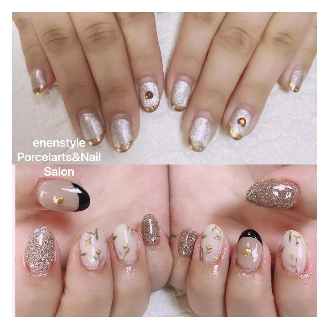 ミディアム ネイル ハンドネイル 🐾enen style 🐾のネイルデザイン