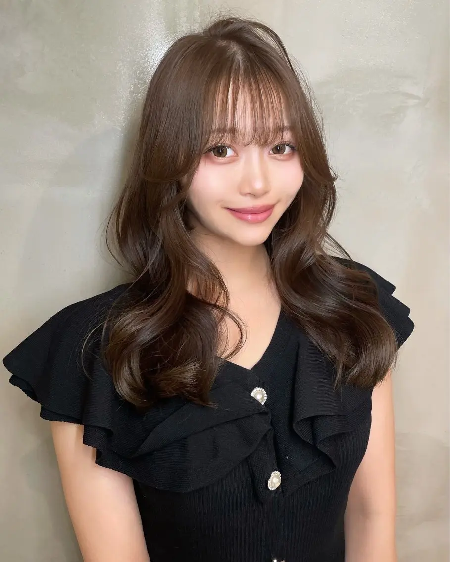 ミディアム カット パーマ 韓国✖️網紅🖤 パーマYURIYAのヘアスタイル