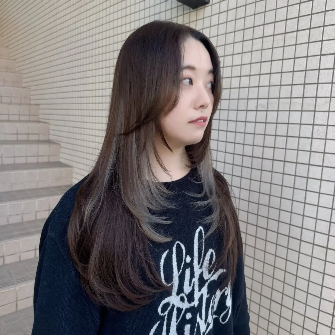 ロング ハイレイヤー レイヤーカット 飯富 信二のヘアスタイル