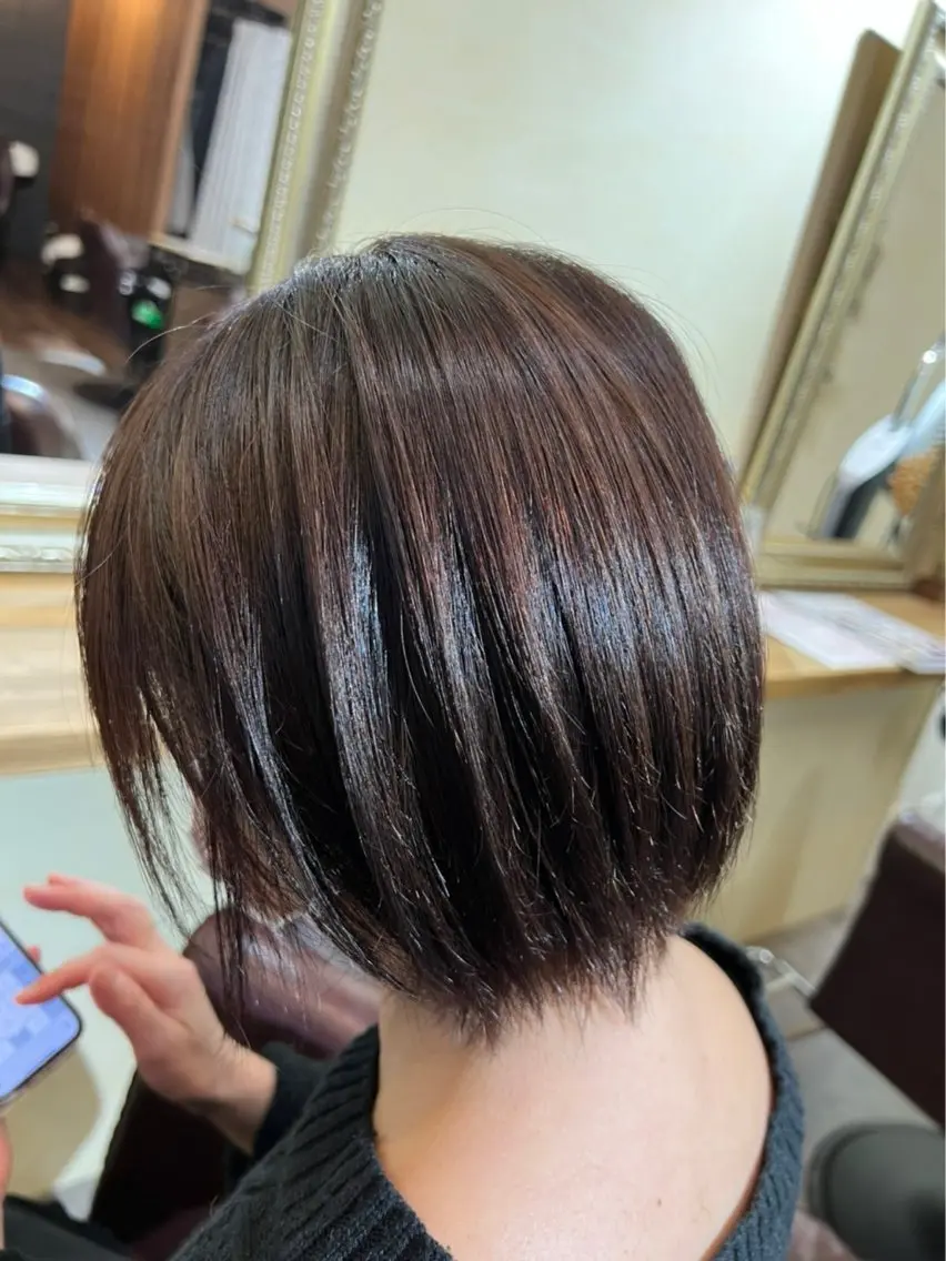 ショート カット ヘアカラー トリートメント ヘッドスパ 塩崎 春香のヘアスタイル