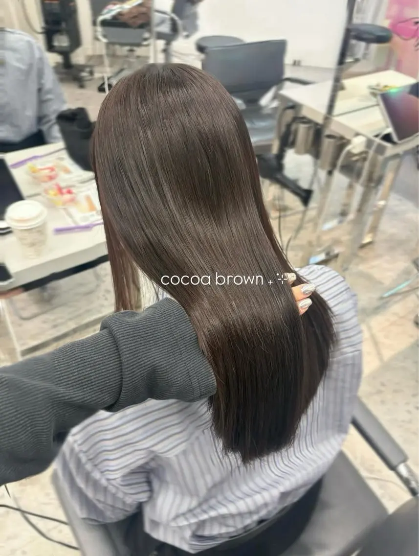 ロング ヘアカラー トリートメント 透明感ツヤカラー🐤 カットモデル🐤ソナのヘアスタイル