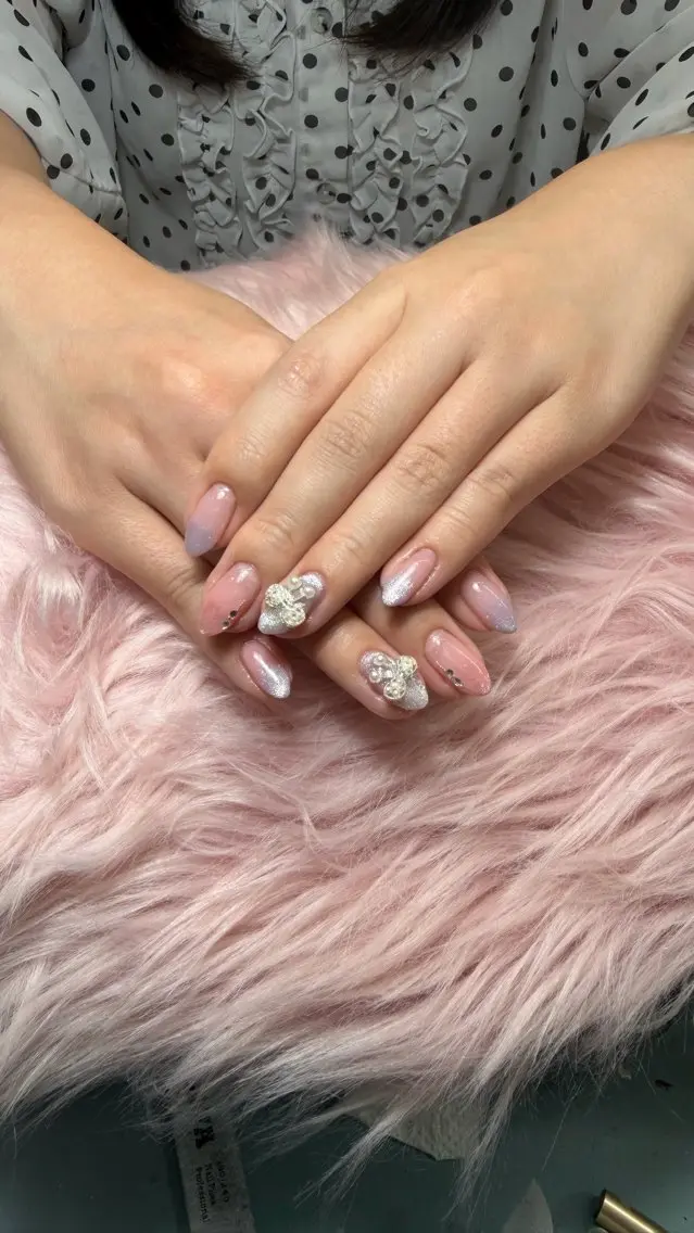 ネイル 長さ出し フレンチネイル グラデーション 韓国ネイル マグネットネイル ハンドネイル VB HEAVEN nailのネイルデザイン