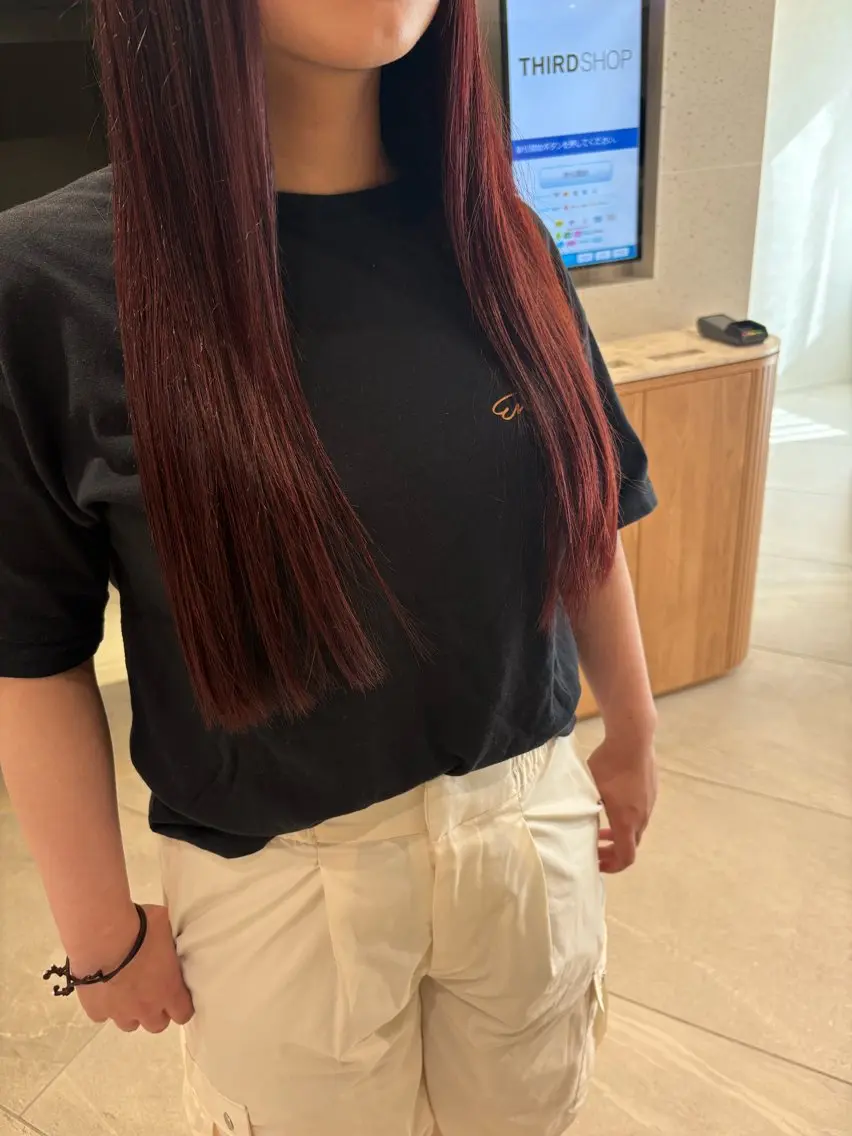 ロング カラー ブリーチ ブリーチなしカラー ヘアカラー ボブ/透け感カラー tomoeのヘアスタイル