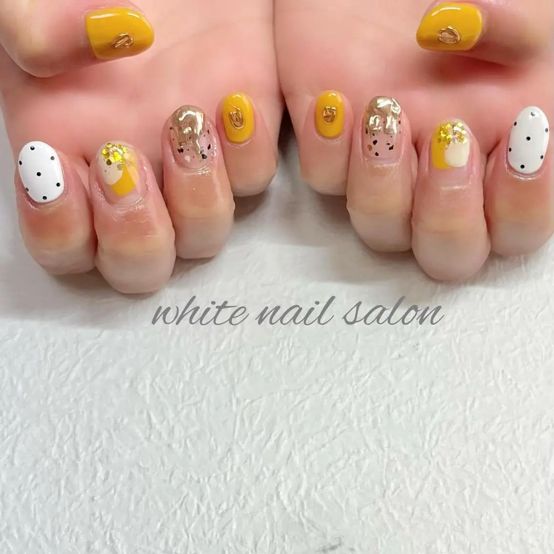 ネイル フットネイル ジェルネイル ハードジェル ラメ(グリッター) 持ち込み ハンドネイル white nail salonのネイルデザイン