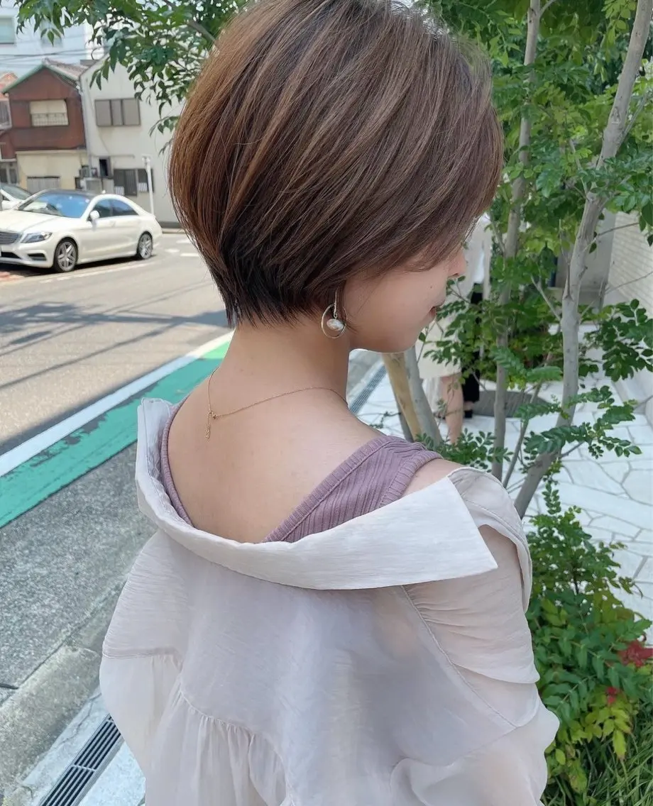 ショート カラー ❤️縮毛矯正❤️ 髪質改善❤️平野実花のヘアスタイル