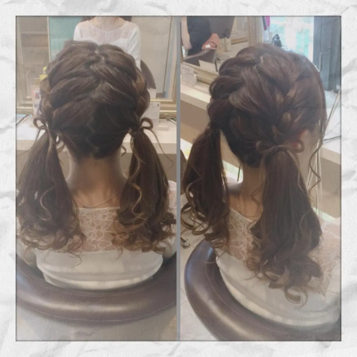 セミロング ヘアアレンジ ツインテール ヘアセット ヘアセット/着付け 𓇼 まつもと𓇼のその他イメージ