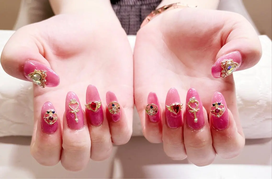 ネイル キラキラネイル ピンク ハンドネイル toystage .nailのネイルデザイン