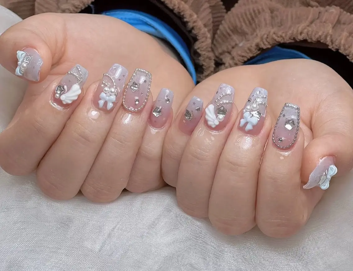 ネイル アートネイル べっ甲ネイル チークネイル 成人式 長さ出し ハンドネイル ハンドケア For you. Nail Salonのネイルデザイン