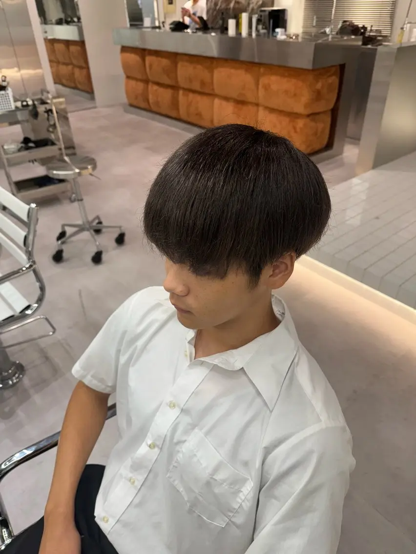 カラー パーマ メンズ 黒髪 透明感カラー ブリーチ/パーマ特化 片平和寿のヘアスタイル