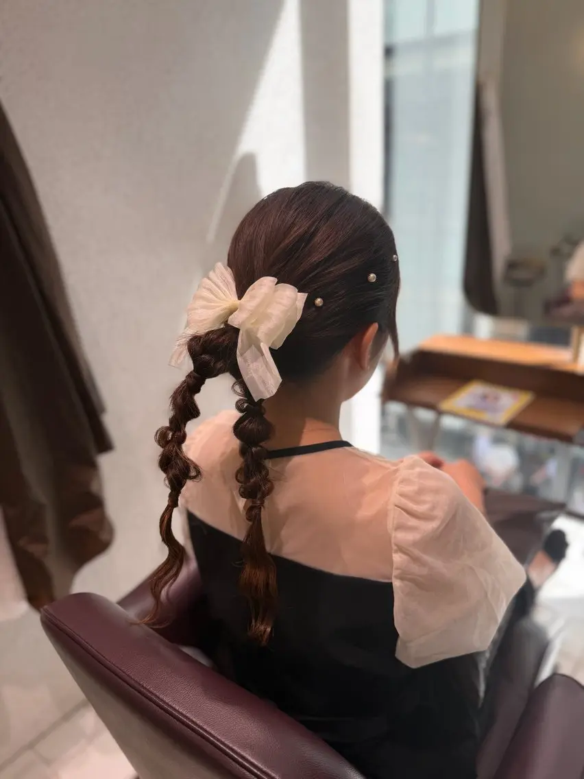 ロング ヘアアレンジ ヘアセット 透明感/アレンジ /みなみ/銀座🤍のヘアスタイル