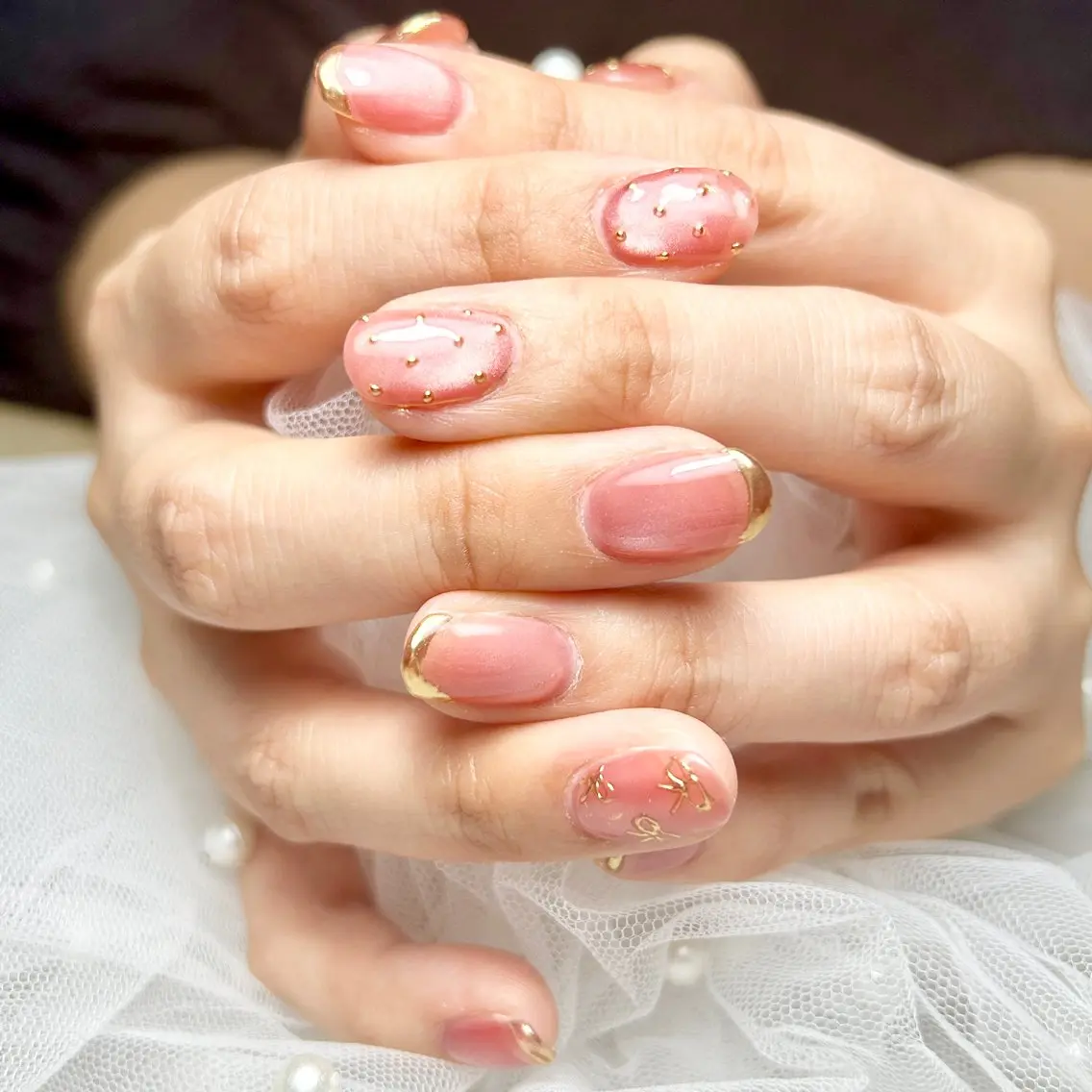 ネイル ニュアンスネイル リボン M. nailのネイルデザイン