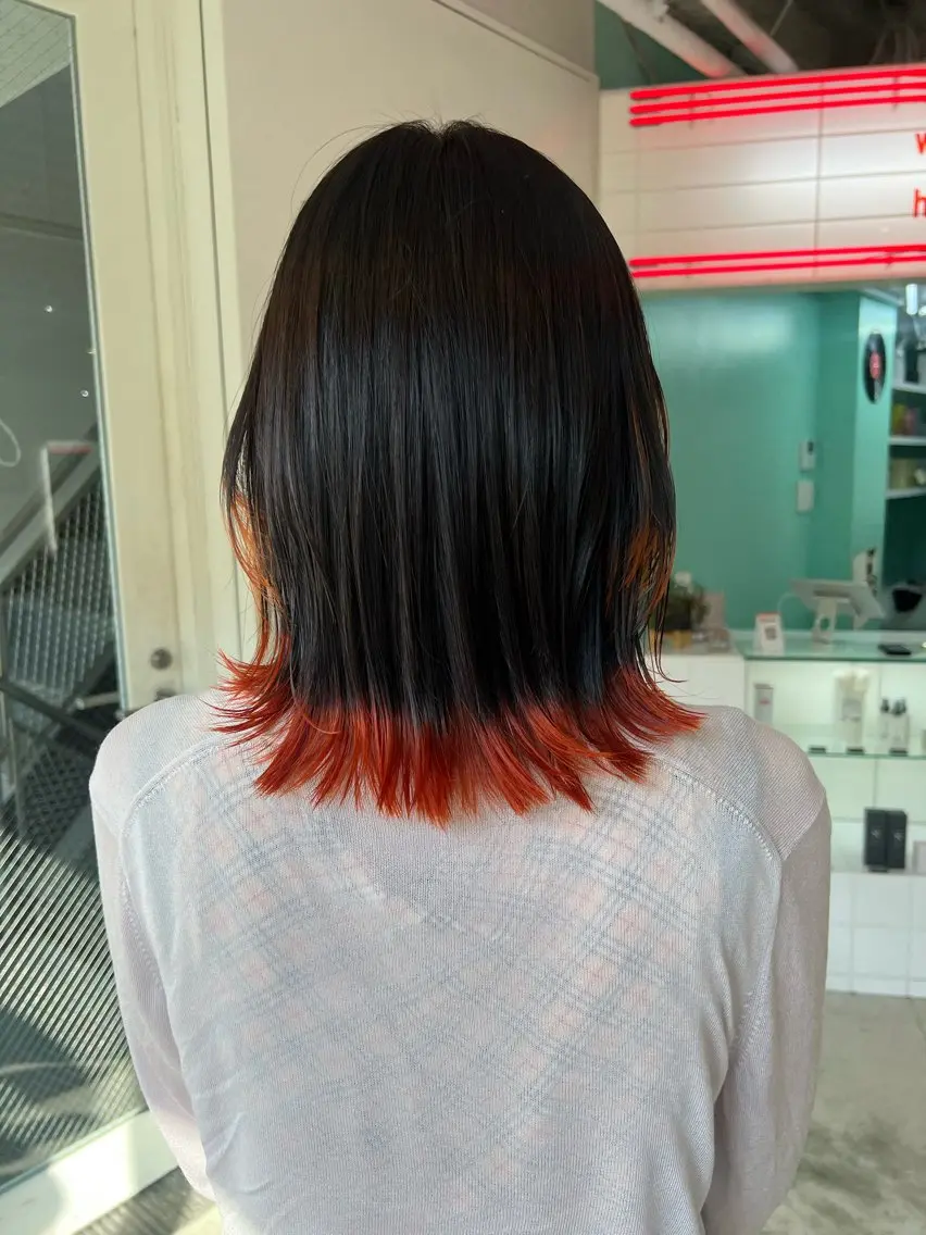 ミディアム ヘアカラー トリートメント 💥ウルフカット デザインあんな💥のヘアスタイル