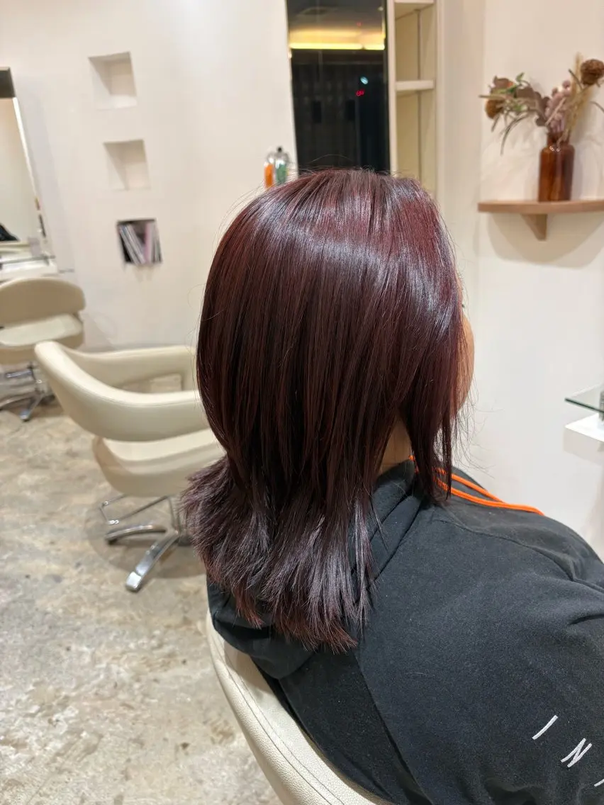 ロング レイヤーカット 福島 怜奈のヘアスタイル