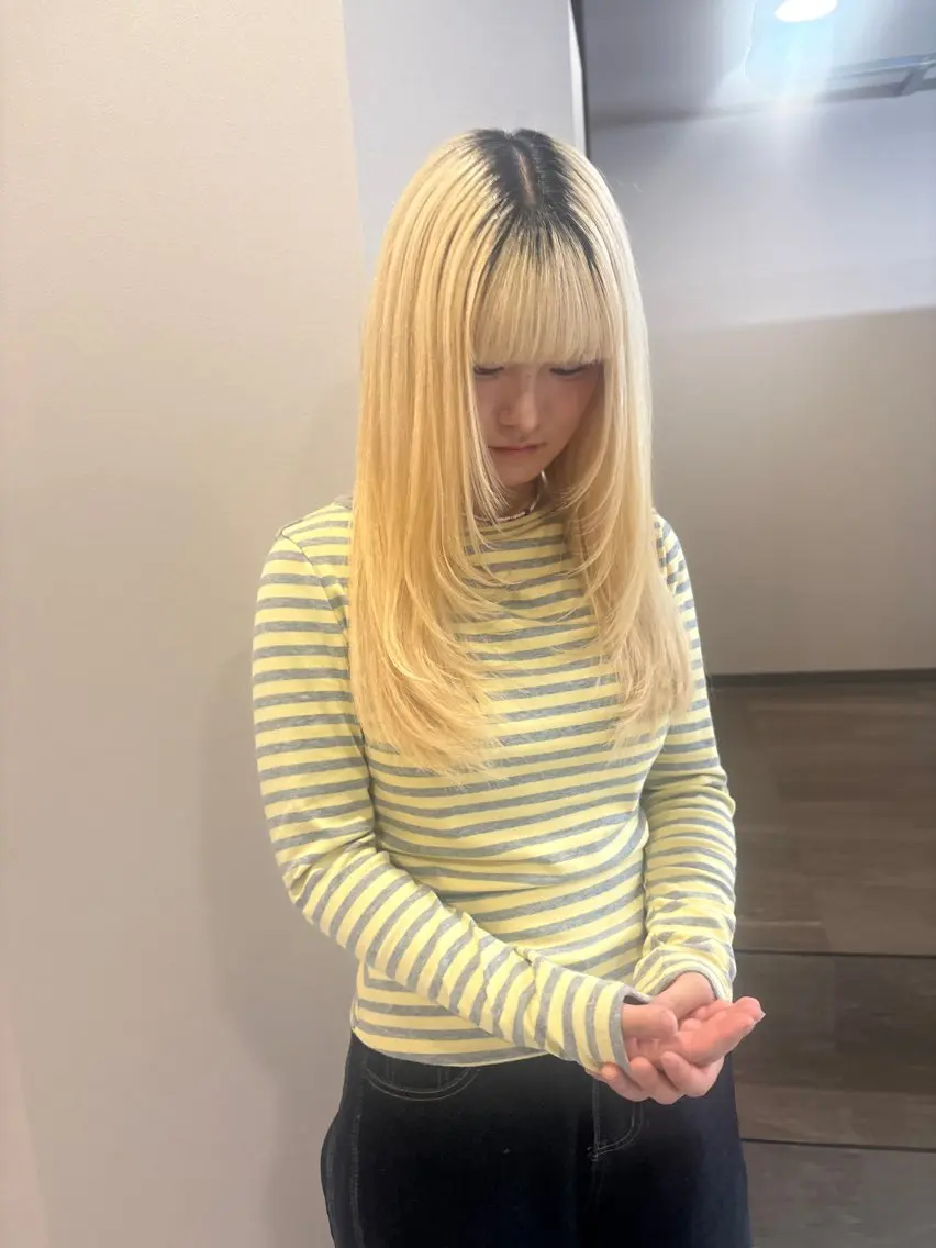 ロング カット abe yuikaのヘアスタイル