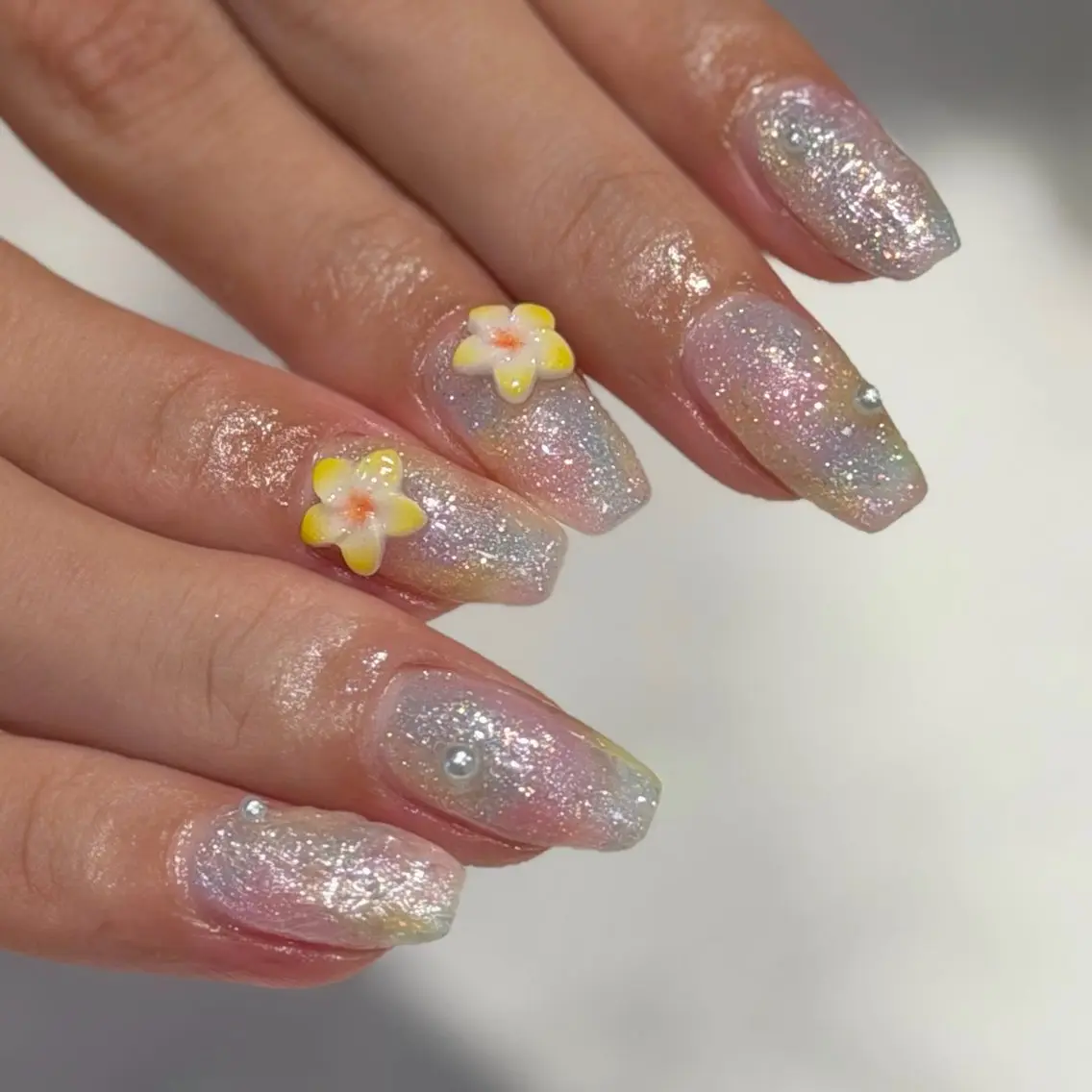 ネイル アートネイル 夏ネイル yume 🎀大人ガーリー🎀のネイルデザイン