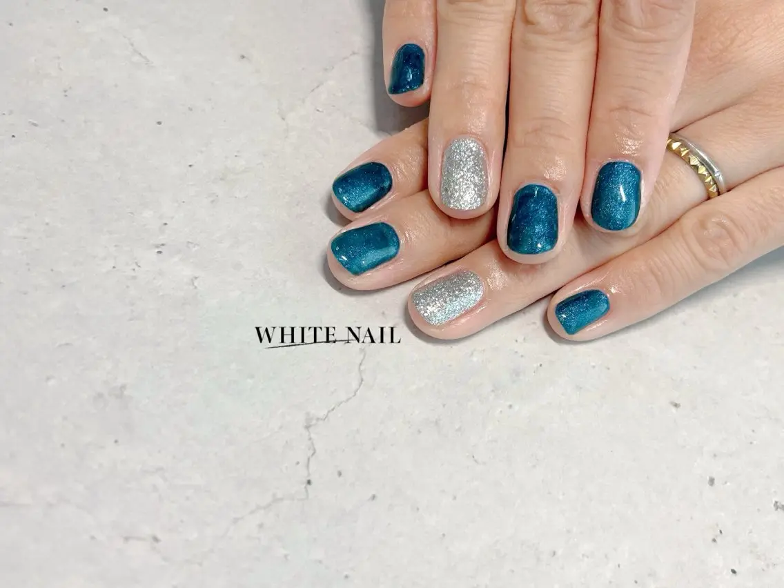 ネイル ワンカラーネイル ハンドネイル WHITE NAIL ホワイトネイルのネイルデザイン