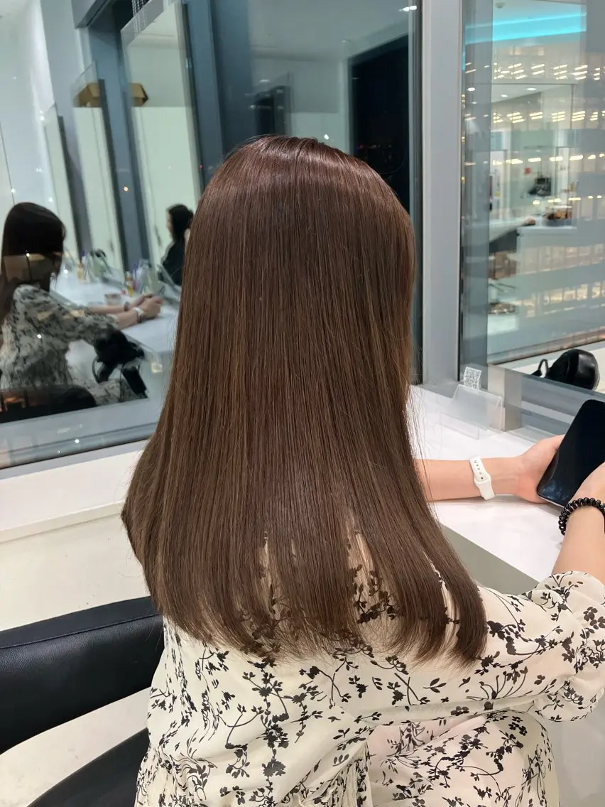 ロング カラー ヘアアレンジ 💓色落ちまで綺麗な 垢抜けカラー💓のヘアスタイル