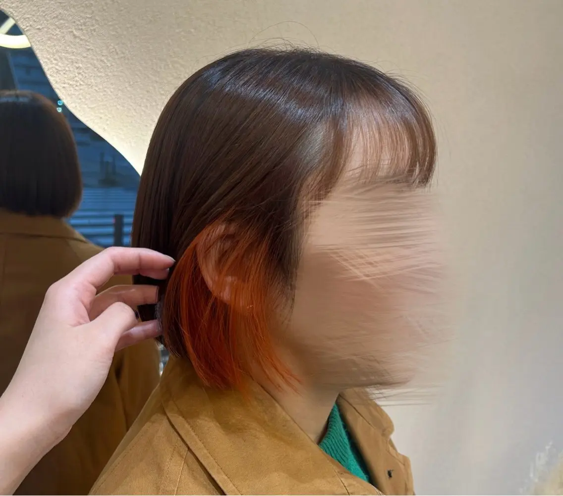 【イメチェンならインナーカラー♪】インナーブリーチ+ケアカラー🌈(カット無し)の写真