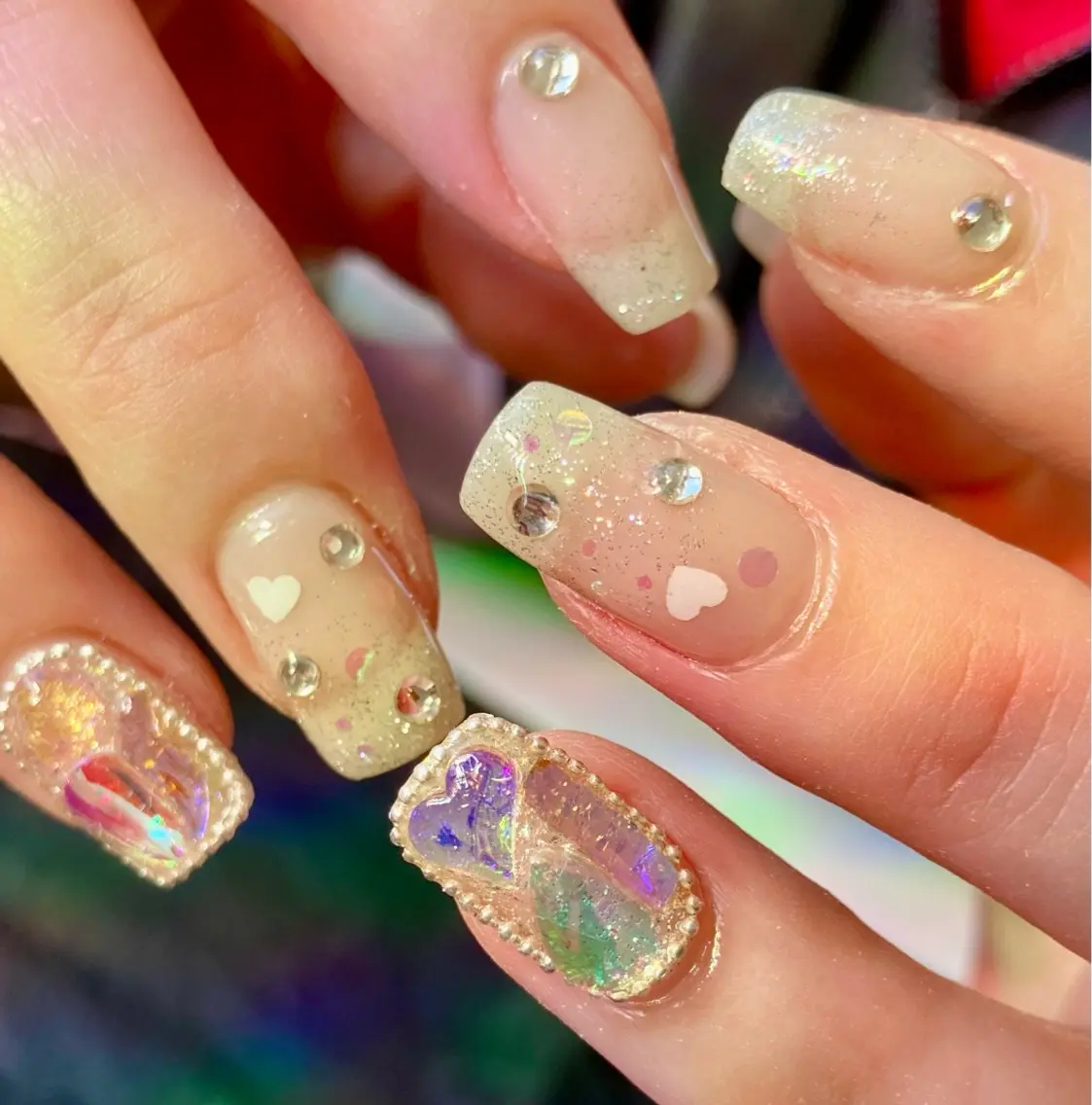 ネイル ラメ(グリッター) ストーンネイル salon 喜’s casaのネイルデザイン