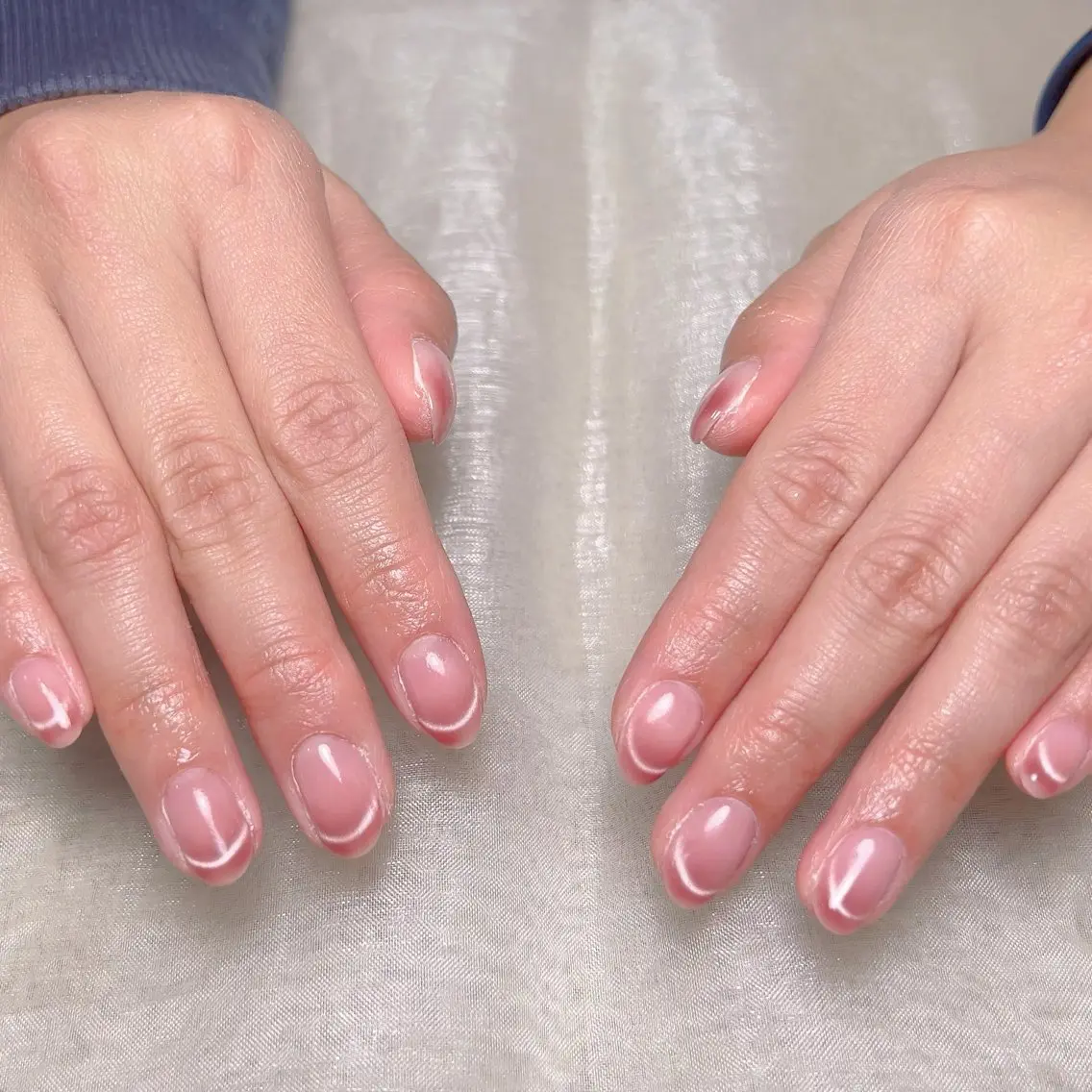 メンズ ネイル メンズ韓国風 アートネイル オーロラネイル ガーリー キラキラネイル Nail salon 木にいるのネイルデザイン