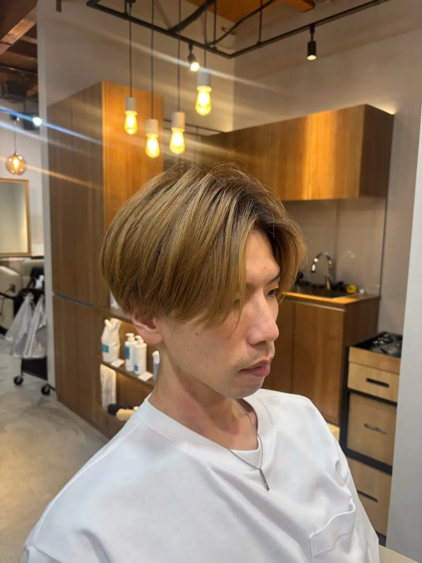 ショート メンズ センターパート 刈り上げ 増井翼稀 カットモデル募集中のヘアスタイル