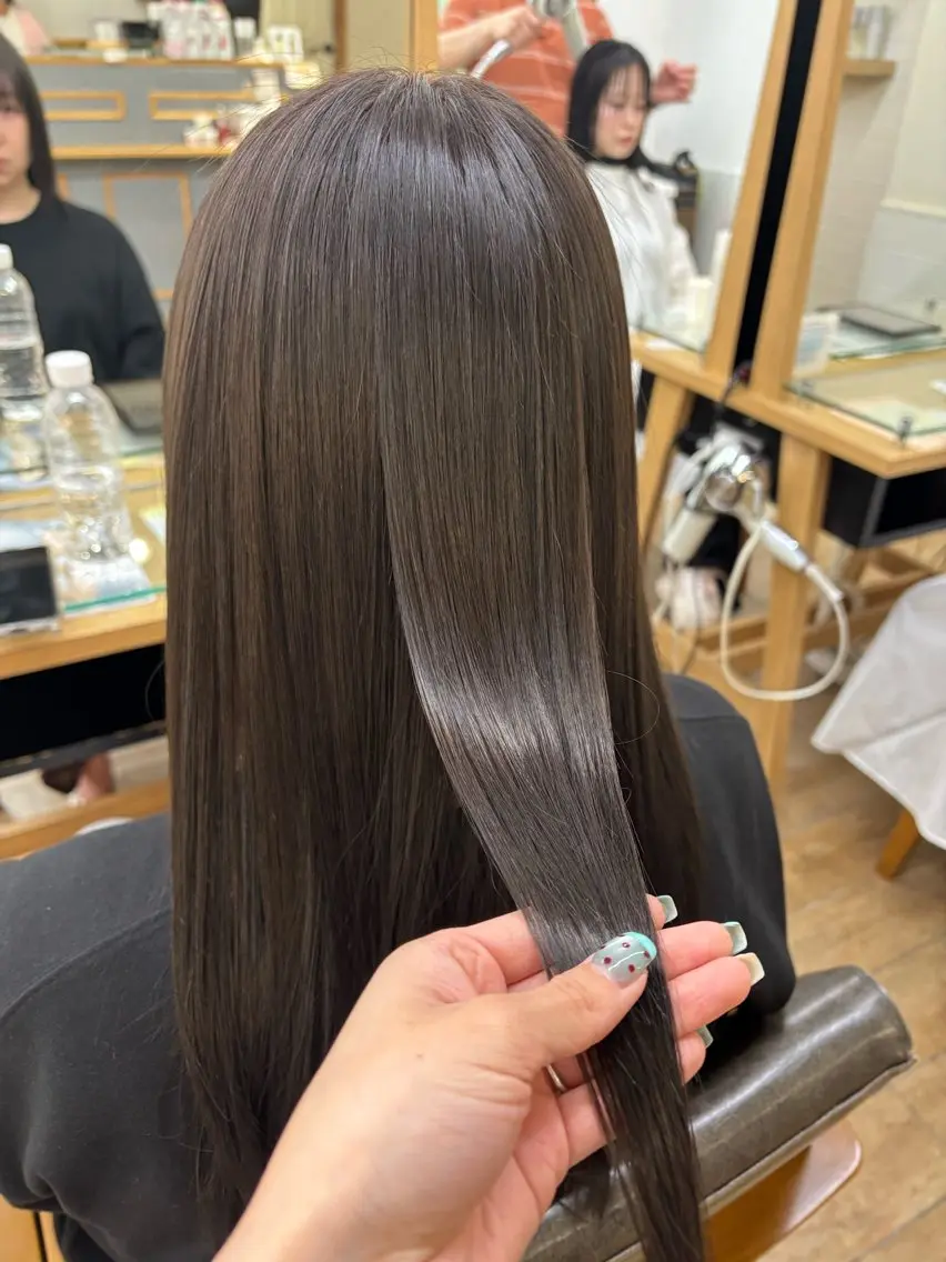 ロング カラー ヘアカラー トリートメント 横浜Bob美容師🤎 ERINAのヘアスタイル