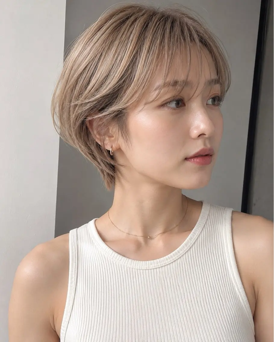 ショート カット ヘアカラー トリートメント ホンマ タカトのヘアスタイル