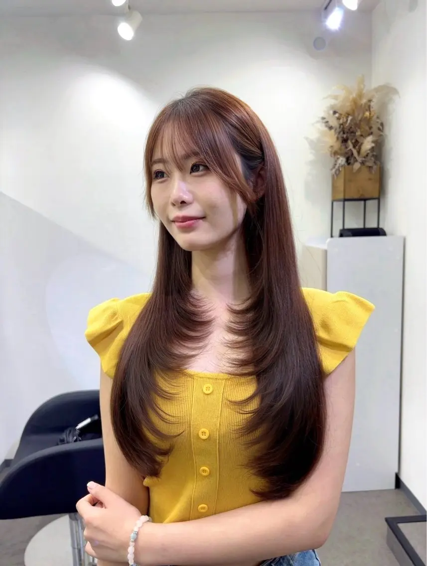 ロング レイヤー/伊勢崎 /よしかわあんみのヘアスタイル