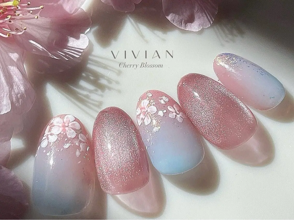 ネイル 桜ネイル LIAnail MOEのネイルデザイン