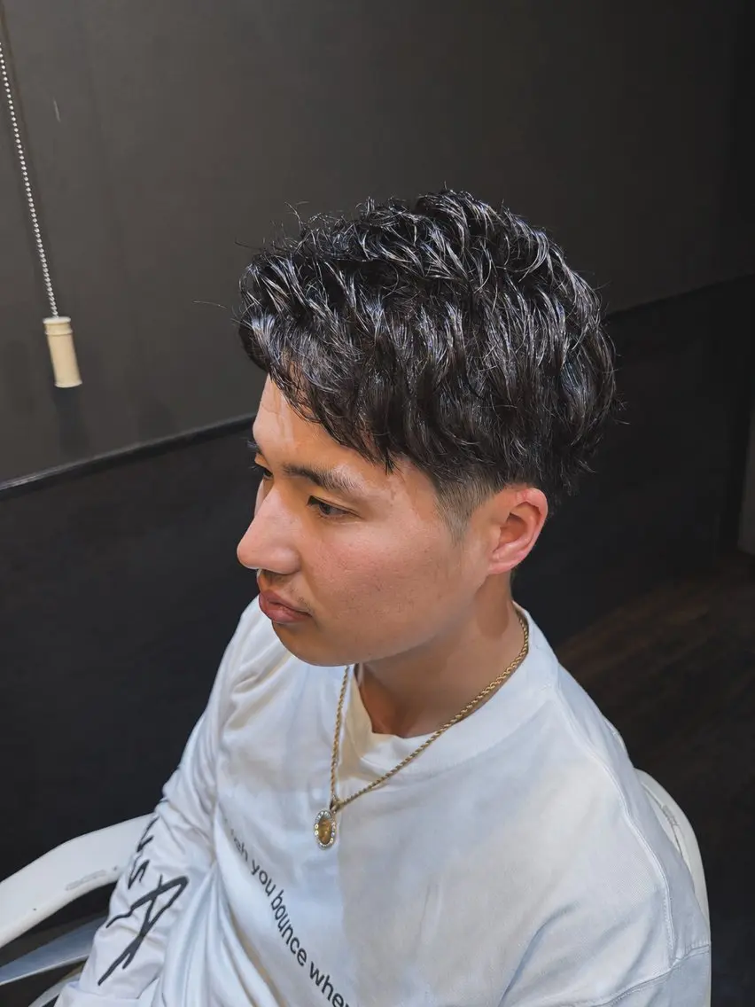 ショート メンズ メンズパーマ ショートヘア カット パーマ 🌟夜から通える🌟 メンズ専門店長RENのヘアスタイル