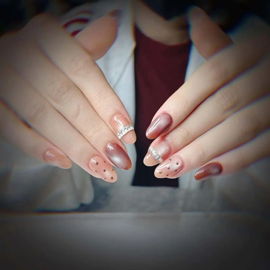 ネイル マグネットネイル 持ち込み ワンカラーネイル MEO MEO NAIL  守山のネイルデザイン