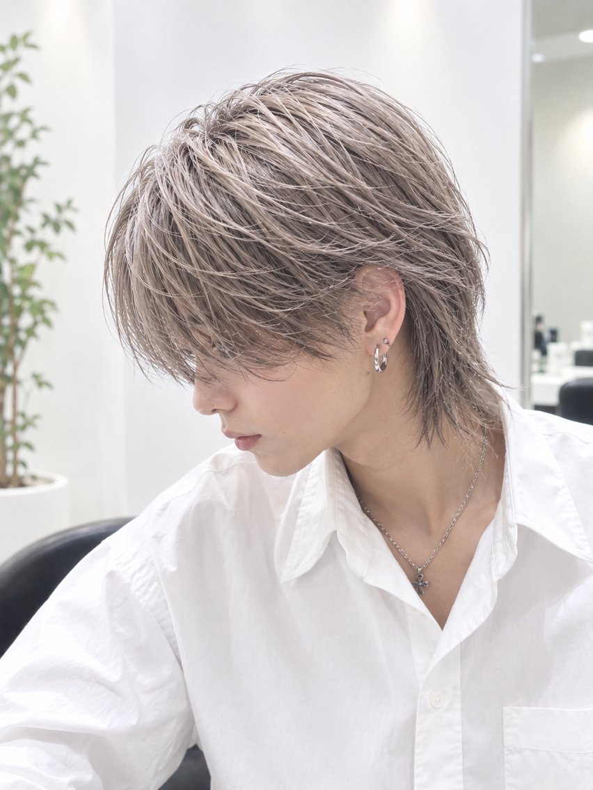 カラー ヘアアレンジ メンズ ヘアカラー 湯浅 風希のヘアスタイル