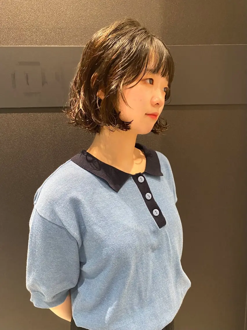 ショート カラー パーマ ボブ カット パーマ mai / linoah˚✧のヘアスタイル