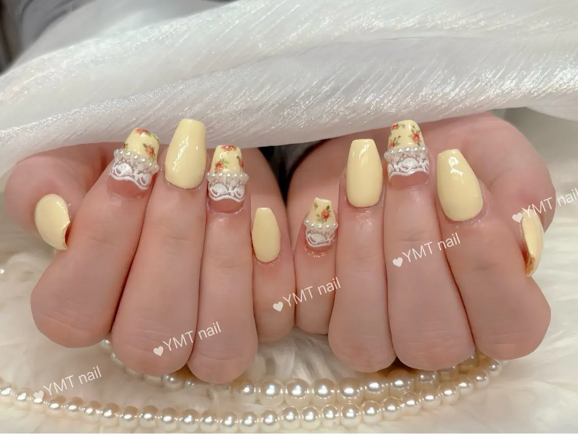 ネイル 長さ出し フットネイル ジェルネイル 韓国ネイル マグネットネイル ハンドネイル YMT NailStudioのネイルデザイン