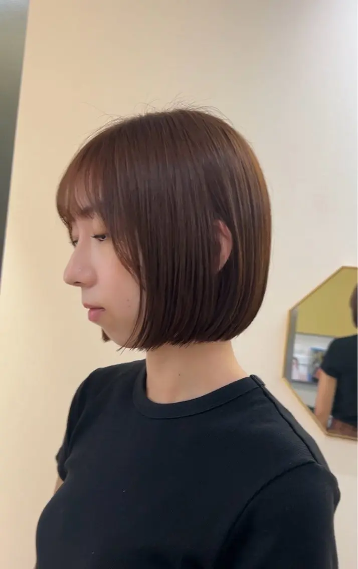 ショート カラー ボブ hubhair レイヤー/透明感のヘアスタイル
