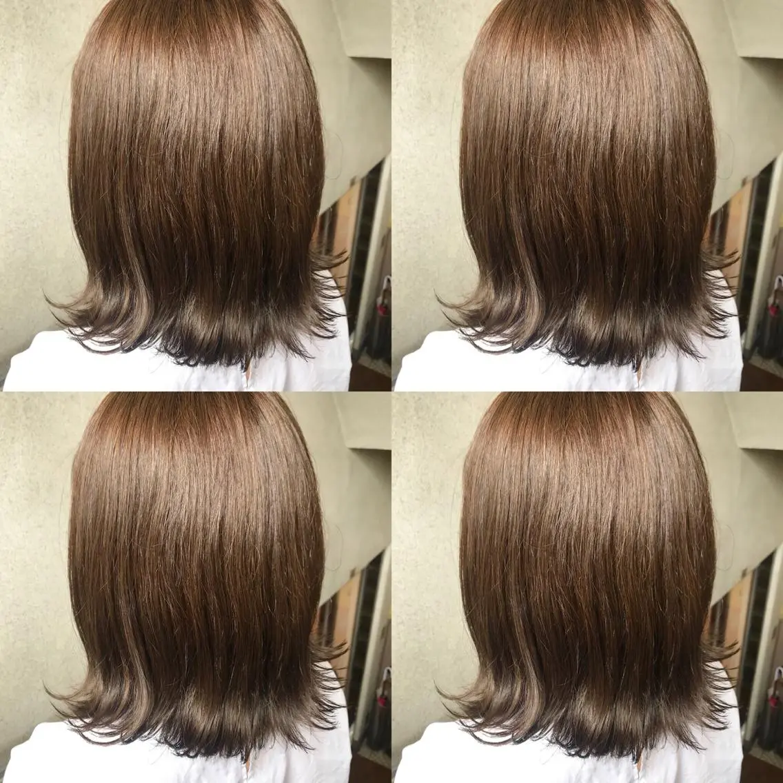 ミディアム カラー ヘアカラー 小栗 麻衣のヘアスタイル