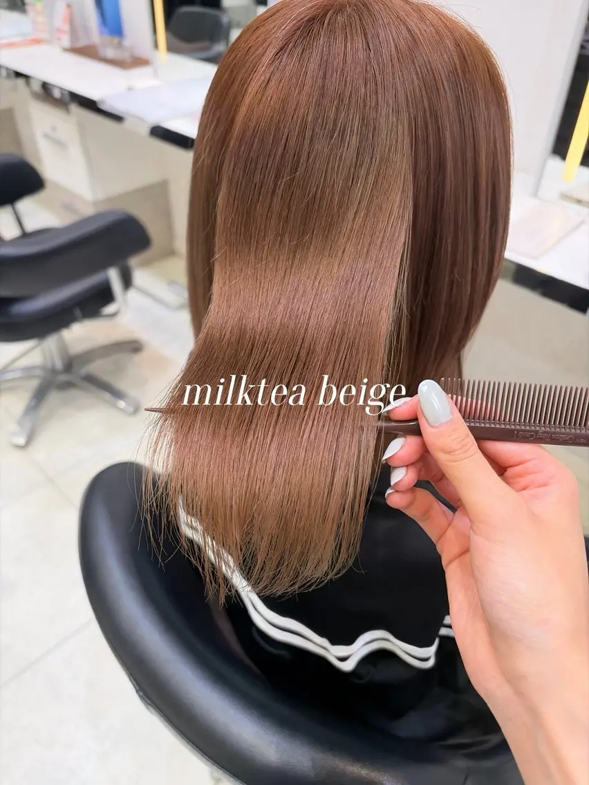 セミロング ヘアカラー スパ/カラー/巻き髪 𝐑𝐔𝐍𝐀のヘアスタイル