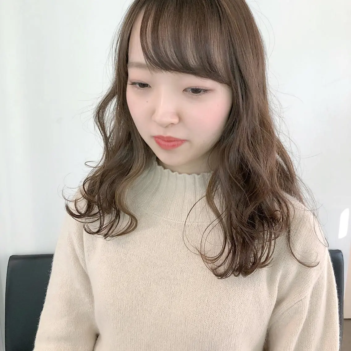 セミロング パーマ セミロングパーマ 榎園 由美のヘアスタイル