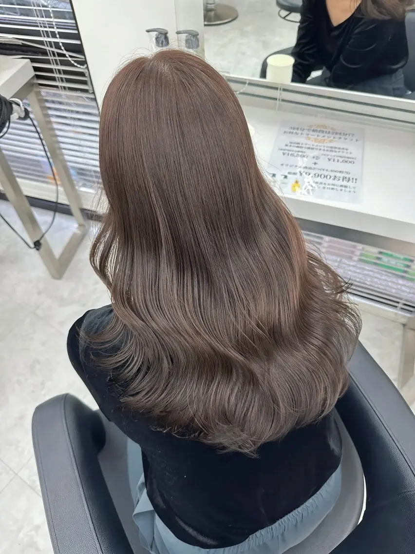 ロング カラー カット ヘアカラー トリートメント 藍斗|韓国風レイヤー ×透明感カラーのヘアスタイル