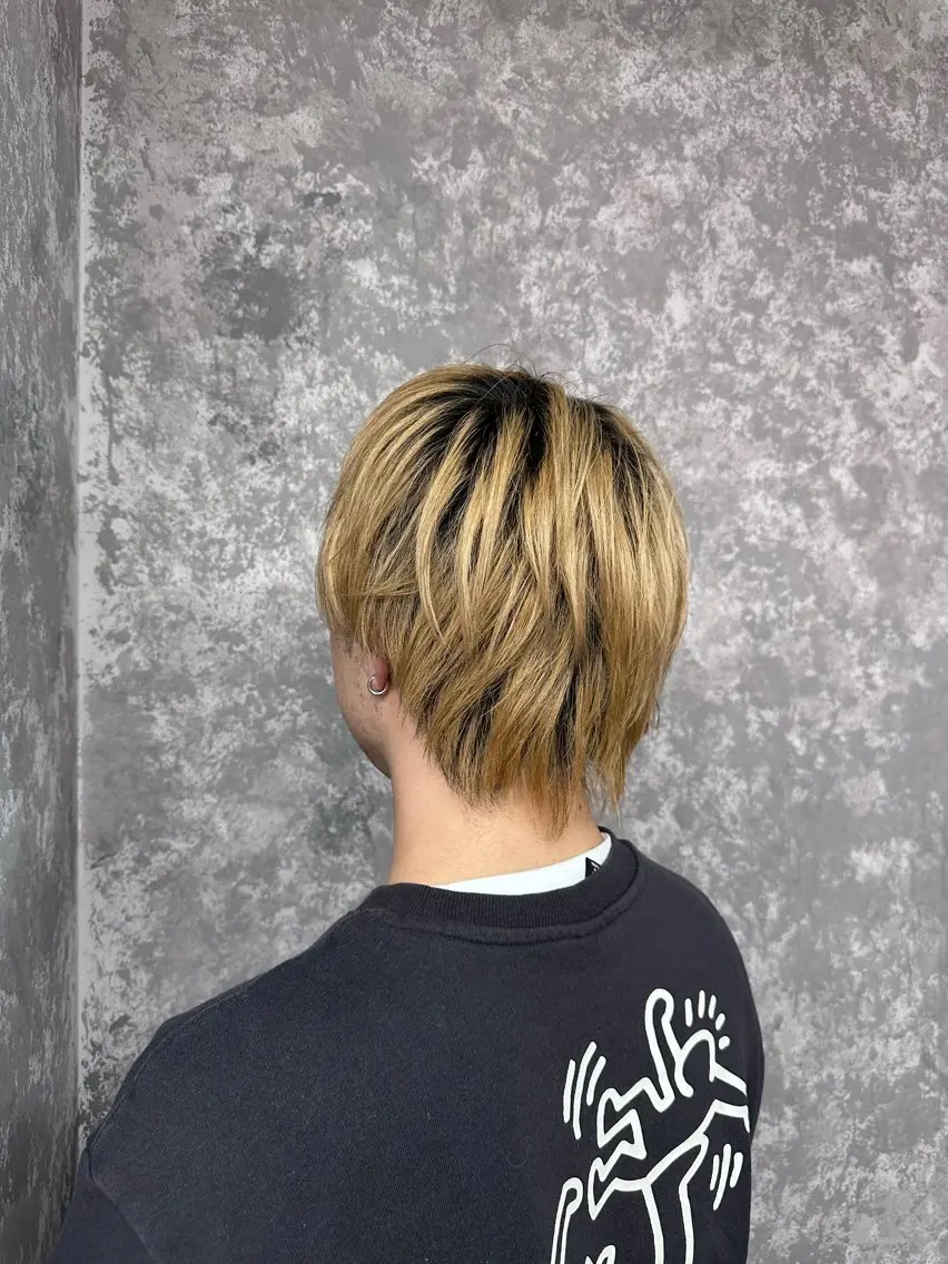 ショート メンズ マッシュ 🩵メンズショート✨ パーマスタイル みくのヘアスタイル