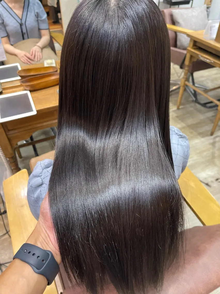 【透明感カラー×髪質改善】イルミナカラー+補修トリートメント+メンテカット ロング料金なしの写真