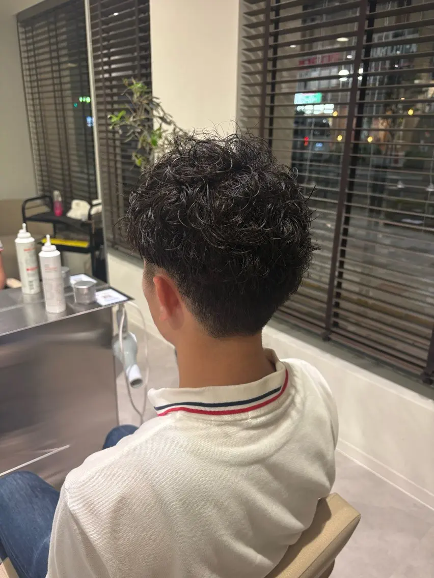 パーマ メンズ カット パーマ 小川 夏生のヘアスタイル
