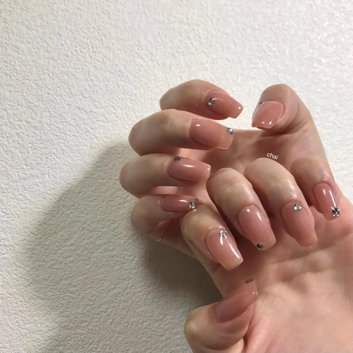 ネイル ストーンネイル ハンドネイル chai nail _ai📍鶴橋/桃谷のネイルデザイン