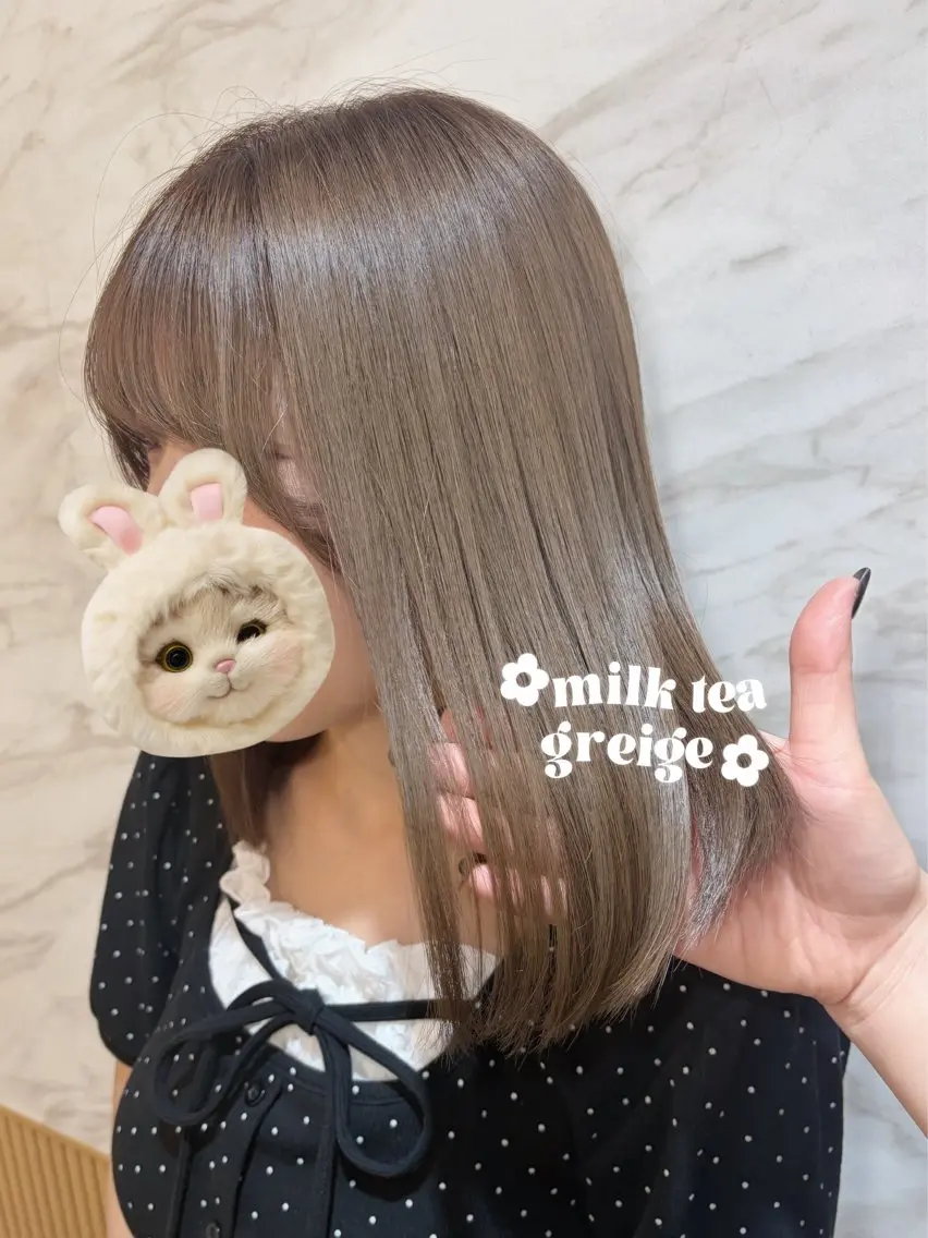 ミディアム カラー ヘアカラー ボブ／ショート 🌻あやか🌻のヘアスタイル