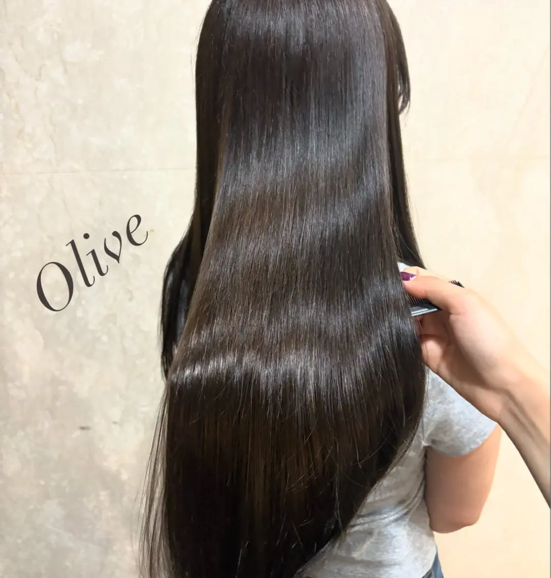ロング カラー ヘアカラー 酸性ストレート /暖色カラー/ユイカのヘアスタイル