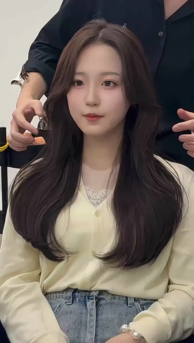 ロング カット ヘアカラー ✨ブリーチなし✨ 🫧透明感カラー🫧のヘアスタイル